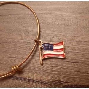 ‎Bronze flag usa bracelet
